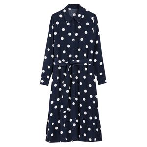 LA REDOUTE COLLECTIONS Hemdjurk met stippen, midi lengte