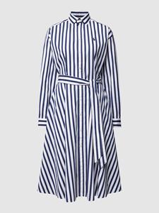 Polo Ralph Lauren Knielange jurk met strikceintuur, model 'ELA'