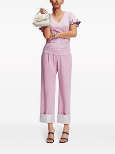 karllagerfeld Karl Lagerfeld Straight broek van wolblend - Roze