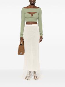 Nanushka Gehaakte midi-rok - Beige