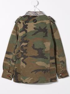 philipppleinjunior Philipp Plein Junior Shirtjack met stras - Groen