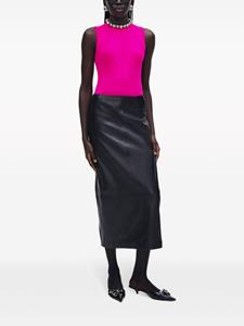 marcjacobs Marc Jacobs Leren midi-rok - Zwart