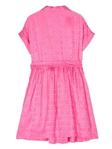 Moschino Kids Jurk met ceintuur - Roze