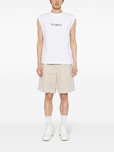 Off-White Zwembroek met monogram - Beige