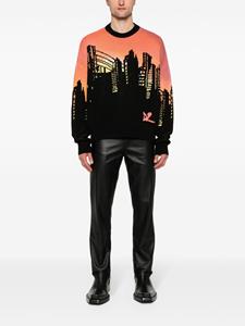 DSQUARED2 Intarsia trui met patroon - Zwart