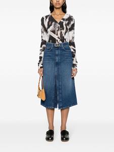 TWINSET Midi-rok met ceintuur - Blauw