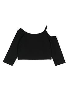 Monnalisa Top met uitgesneden details en lange mouwen - Zwart
