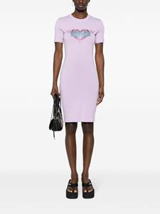 versacejeanscouture Versace Jeans Couture Mini-jurk verfraaid met stras - Paars