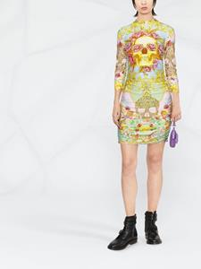 Philipp Plein Mini-jurk met barokprint - Groen