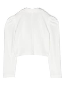 Liu Jo Kids Cropped blazer met gekerfde revers - Wit