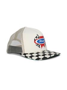 RHUDE Pet met chevron streep - Wit