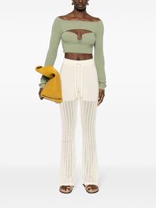 Nanushka Kaela gehaakte broek - Beige