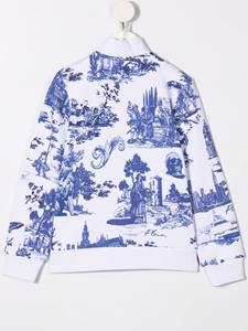philipppleinjunior Philipp Plein Junior Bomberjack met print - Wit