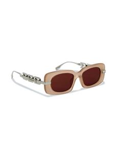 AMBUSH A-Chain zonnebril met vierkant montuur - Beige