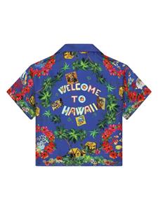 dolce&gabbanakids Dolce & Gabbana Kids Shirt met grafische print - Blauw