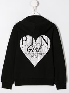 Philipp Plein Junior Hoodie met logo - Zwart