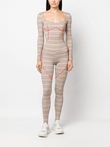 patriziapepe Patrizia Pepe Legging met monogramprint - Beige