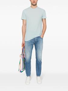 DONDUP Dian gerafelde jeans met logoplakkaat - Blauw