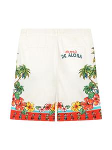 dolce&gabbanakids Dolce & Gabbana Kids Bermuda shorts met print - Wit