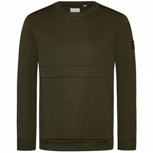 Lyle & Scott kaki herentrui met lange mouwen, ronde hals en ritszak ML1425V W123