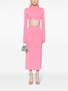 davidkoma David Koma Midi-rok verfraaid met kristallen - Roze