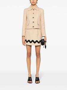 Patou Wave tweed mini-rok - Beige