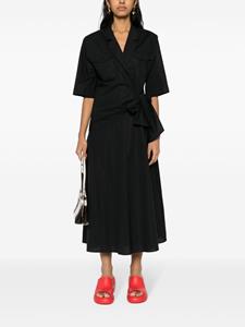 MSGM Midi-wikkeljurk - Zwart