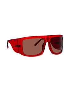 lindafarrow Linda Farrow Andre zonnebril met oversized montuur - Rood
