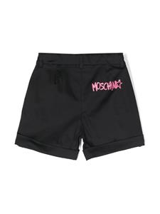 moschinokids Moschino Kids Shorts met riem - Zwart