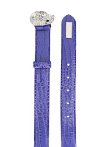 philippplein Philipp Plein Riem met kristallen doodskop - Paars