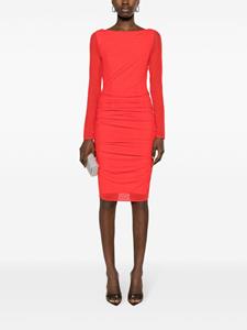 talbotrunhof Talbot Runhof Midi-jurk met ruches - Rood