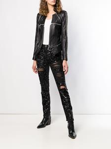 philippplein Philipp Plein boyfriend jeans met pailletten - Zwart