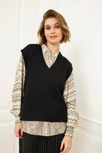 IN FRONT ODILE KNIT VEST 16021 999 (Black 999)