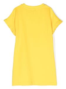 moschinokids Moschino Kids Jurk met logoprint - Geel