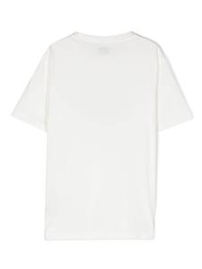c.p.companykids C.P. Company Kids Katoenen T-shirt met logoprint - Wit