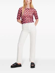 karllagerfeldjeans Karl Lagerfeld Jeans High waist straight jeans - Wit