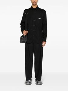 versacejeanscouture Versace Jeans Couture Broek met wijde pijpen - Zwart