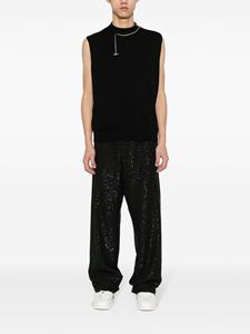 Golden Goose sequin wide-leg trousers - Zwart