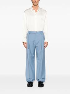 Lanvin Wollen broek met wijde pijpen - Blauw