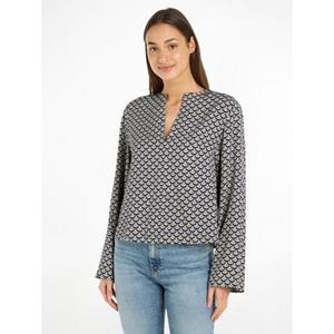 Tommy Hilfiger Blusentop "SEAL AOP V-NECK BLOUSE"