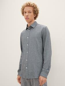 TOM TAILOR Denim Langarmhemd Hemd mit Frischgrätenmuster