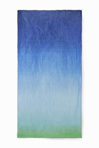 Desigual Rechthoekige geplooide sjaal kleurverloop - BLUE