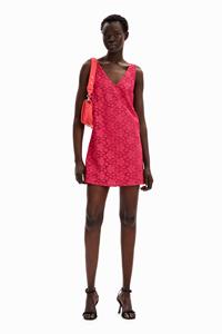 Desigual Mini-jurk kant bloemen - RED