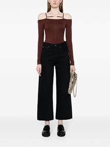 AGOLDE High waist cropped jeans - Zwart