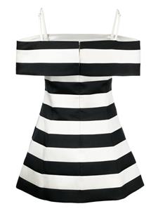 Kimhekim Off-shoulder midi-jurk van zijde-wol - Zwart