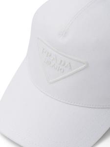 Prada Honkbalpet met logopatch - Wit