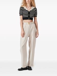 miumiu Miu Miu Wollen broek met ceintuur - Beige