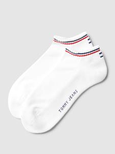 Tommy Hilfiger Sneakersokken met contraststrepen in een set van 2 paar