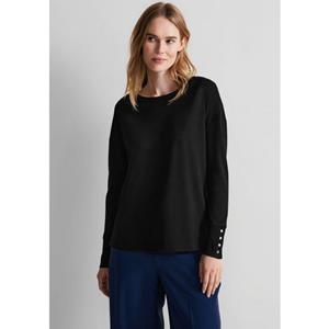 STREET ONE Langarmshirt "LTD QR Rib Neck", mit U-Boot-Ausschnitt