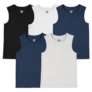 LA REDOUTE COLLECTIONS Set van 5 singlets zonder mouwen